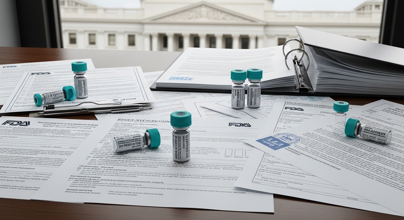 Comparison chart showing legal status and risk levels of research suppliers, compounding pharmacies, and gray market peptide sources