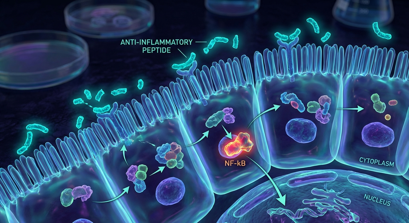 KPV peptide gut health research showing intestinal inflammation reduction