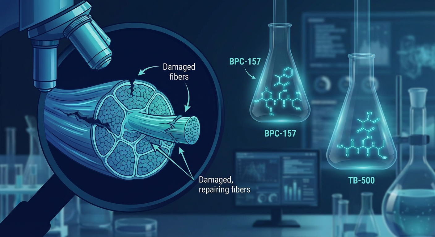 Best Peptides for Muscle Recovery peptide research illustration