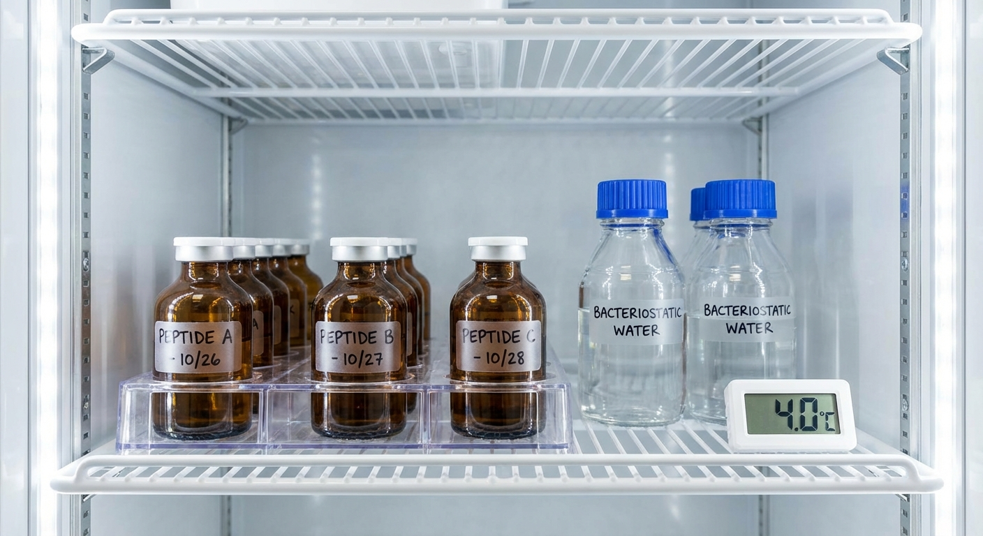 How to store reconstituted peptides in refrigerator with bacteriostatic water