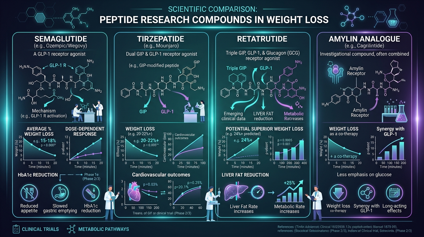 AOD-9604 peptide fat loss pathway comparison graphic