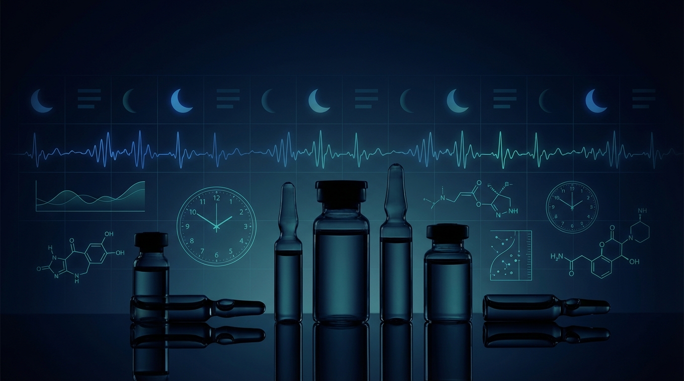 best peptides for sleep comparison chart and sleep research concept