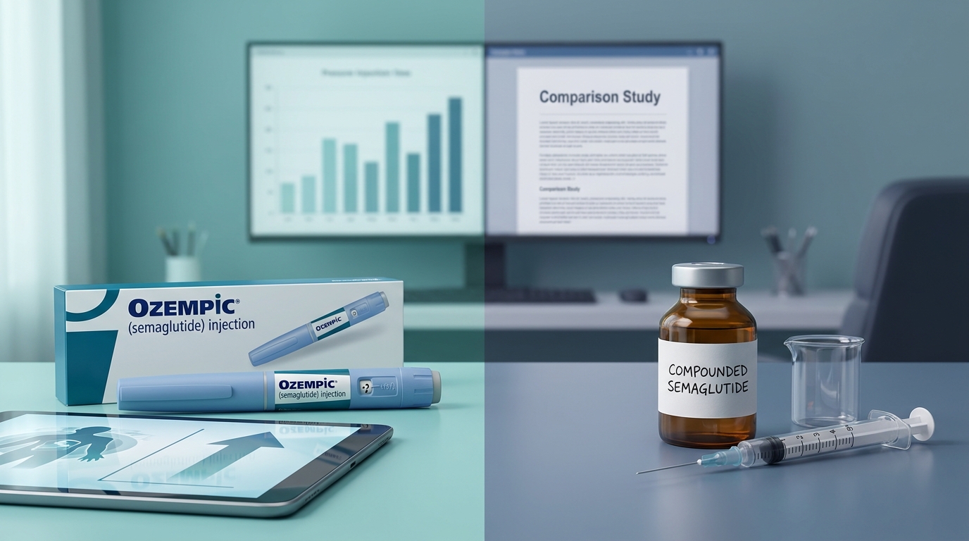 Compounded semaglutide vs Ozempic medical comparison