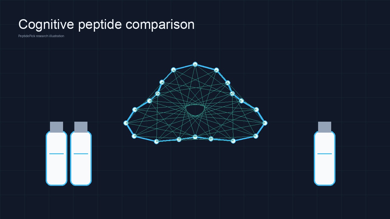 best peptides for brain fog comparison chart research illustration