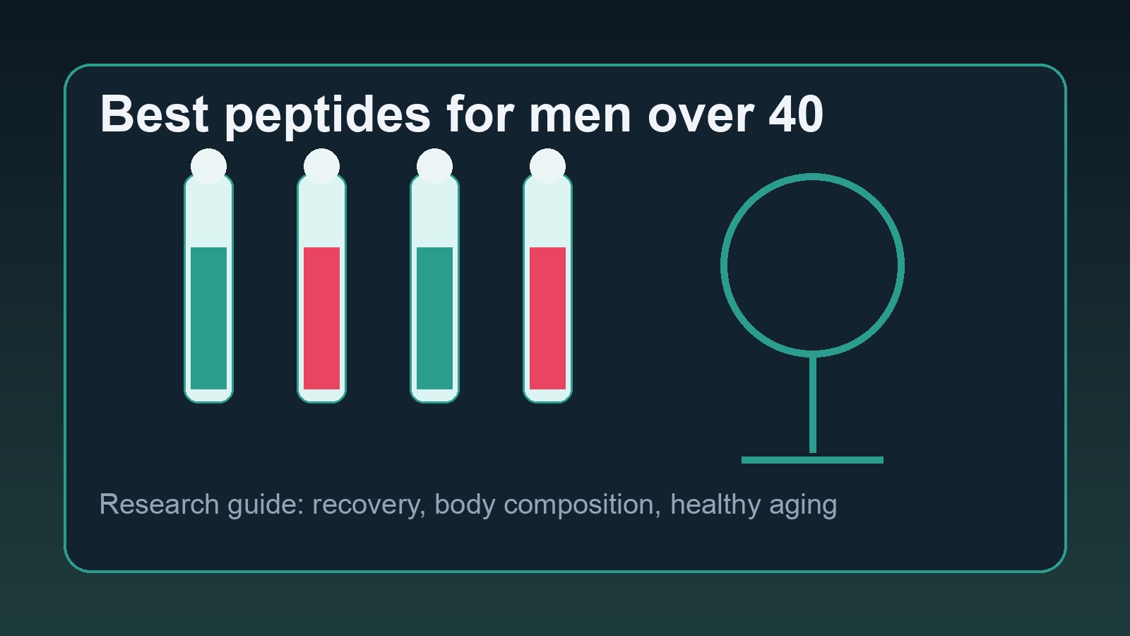 best peptides for men over 40 research vials and healthy aging