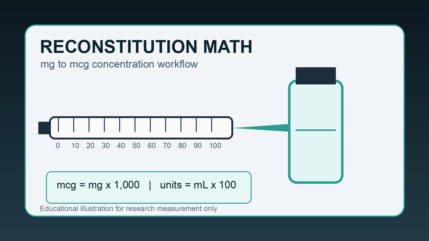 peptide reconstitution math for measuring peptides in mcg